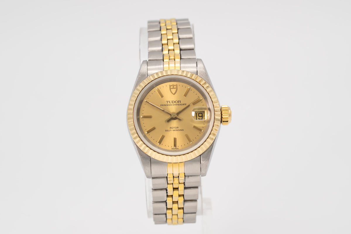 Tudor Prince Oysterdate Lady 92413 Stahl Gelbgold 750 Automatik 25mm Papers