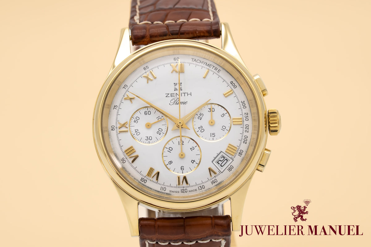 Zenith Prime 18 Karat Yellow Gold Manual Winding 38mm Gelbgold 750