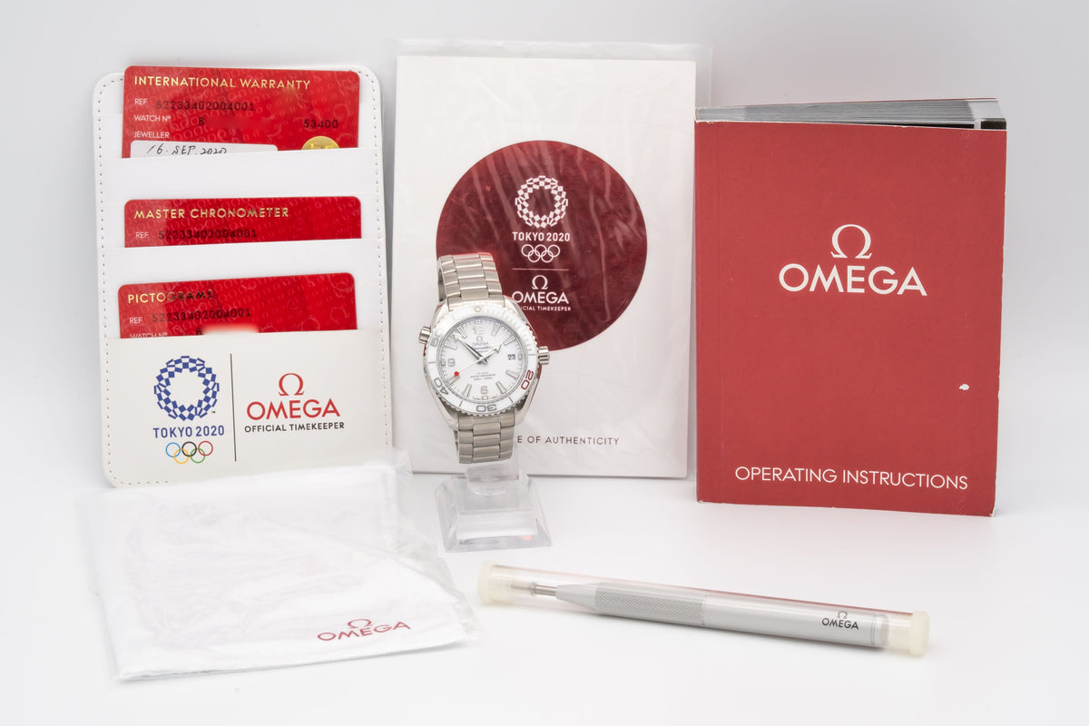 Omega Seamaster Planet Ocean 600M "Tokyo 2020" Limited Edition Full Set 39.5mm