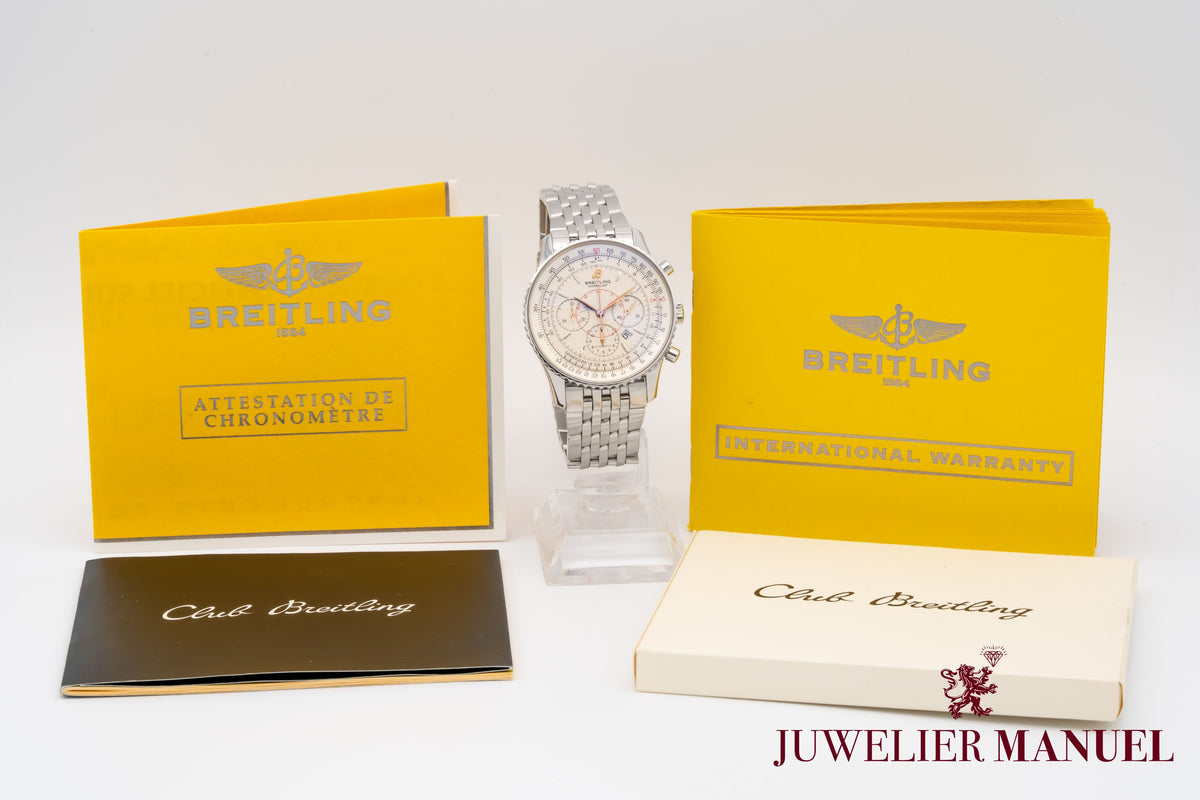 Breitling Montbrillant Navitimer A41370 Chronograph Stahl Automatik 38mm Papers