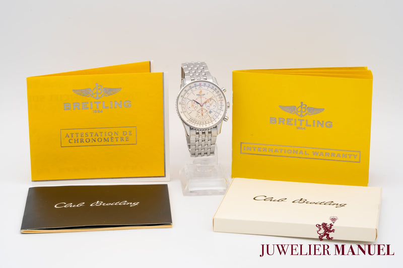 Breitling Montbrillant Navitimer A41370 Chronograph Stahl Automatik 38mm Papers