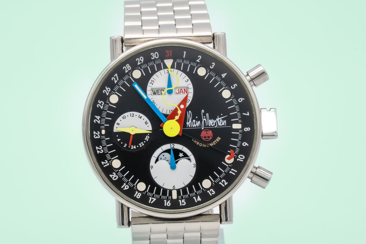 Alain Silberstein Bauhaus Krono 2 Chronograph Limited Edition Stahl Automatik 38mm