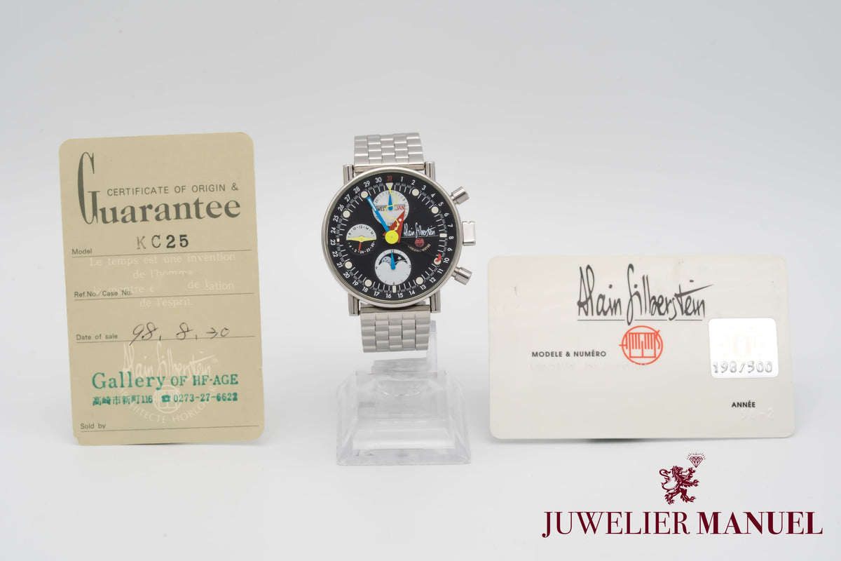 Alain Silberstein Bauhaus Krono 2 Chronograph Limited Edition Stahl Automatik 38mm