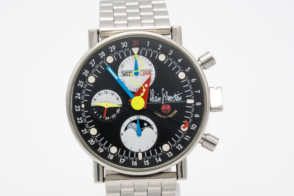 Alain Silberstein Bauhaus Krono 2 Chronograph Limited Edition Stahl Automatik 38mm