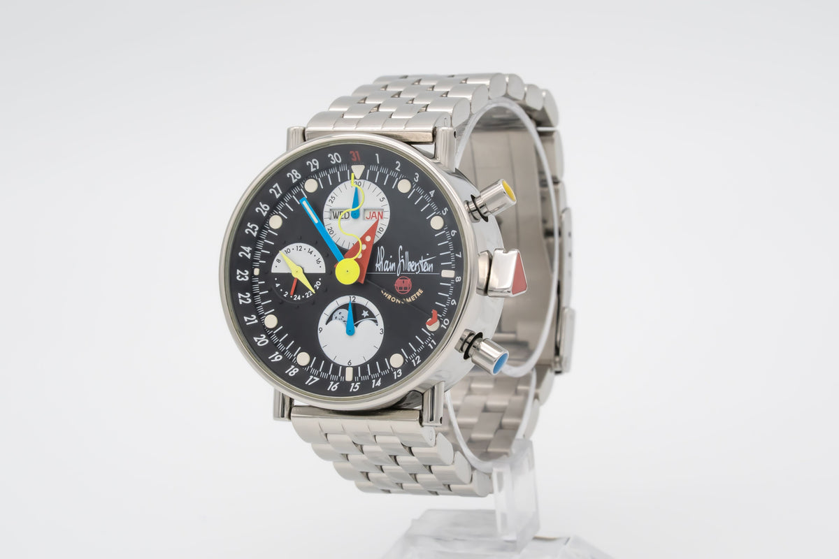 Alain Silberstein Bauhaus Krono 2 Chronograph Limited Edition Stahl Automatik 38mm