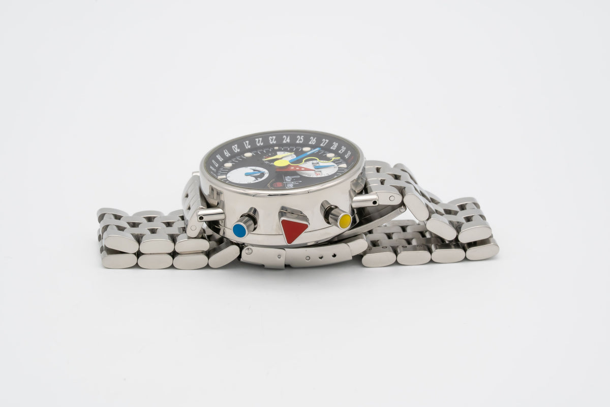 Alain Silberstein Bauhaus Krono 2 Chronograph Limited Edition Stahl Automatik 38mm
