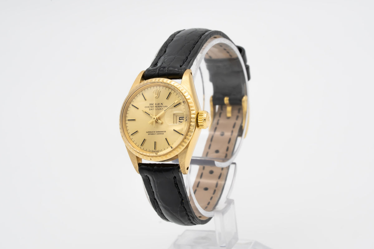Rolex Oyster Perpetual Lady Date 6517 Gelbgold 750 Automatik 26mm