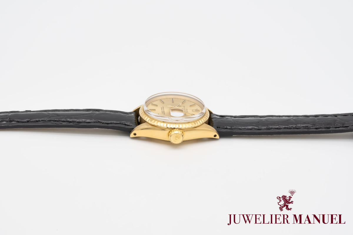 Rolex Oyster Perpetual Lady Date 6517 Gelbgold 750 Automatik 26mm