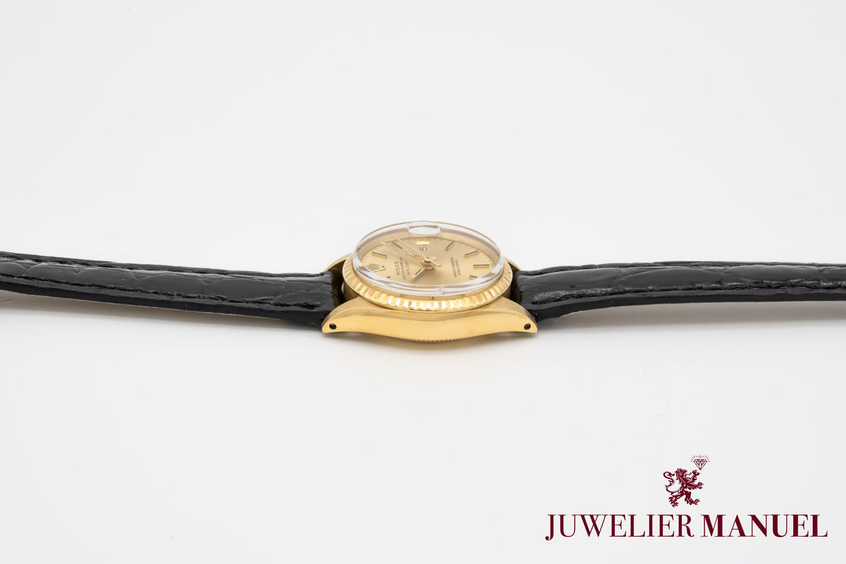 Rolex Oyster Perpetual Lady Date 6517 Gelbgold 750 Automatik 26mm