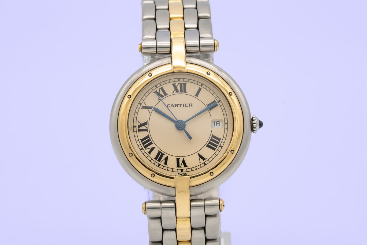 Cartier Cougar Panthere Ronde Medium 30mm 183964 Stahl Gelbgold 750