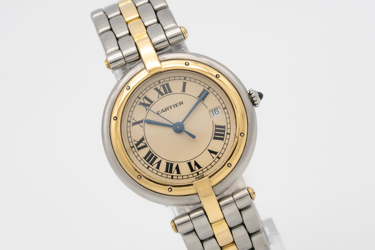 Cartier Cougar Panthere Ronde Medium 30mm 183964 Stahl Gelbgold 750