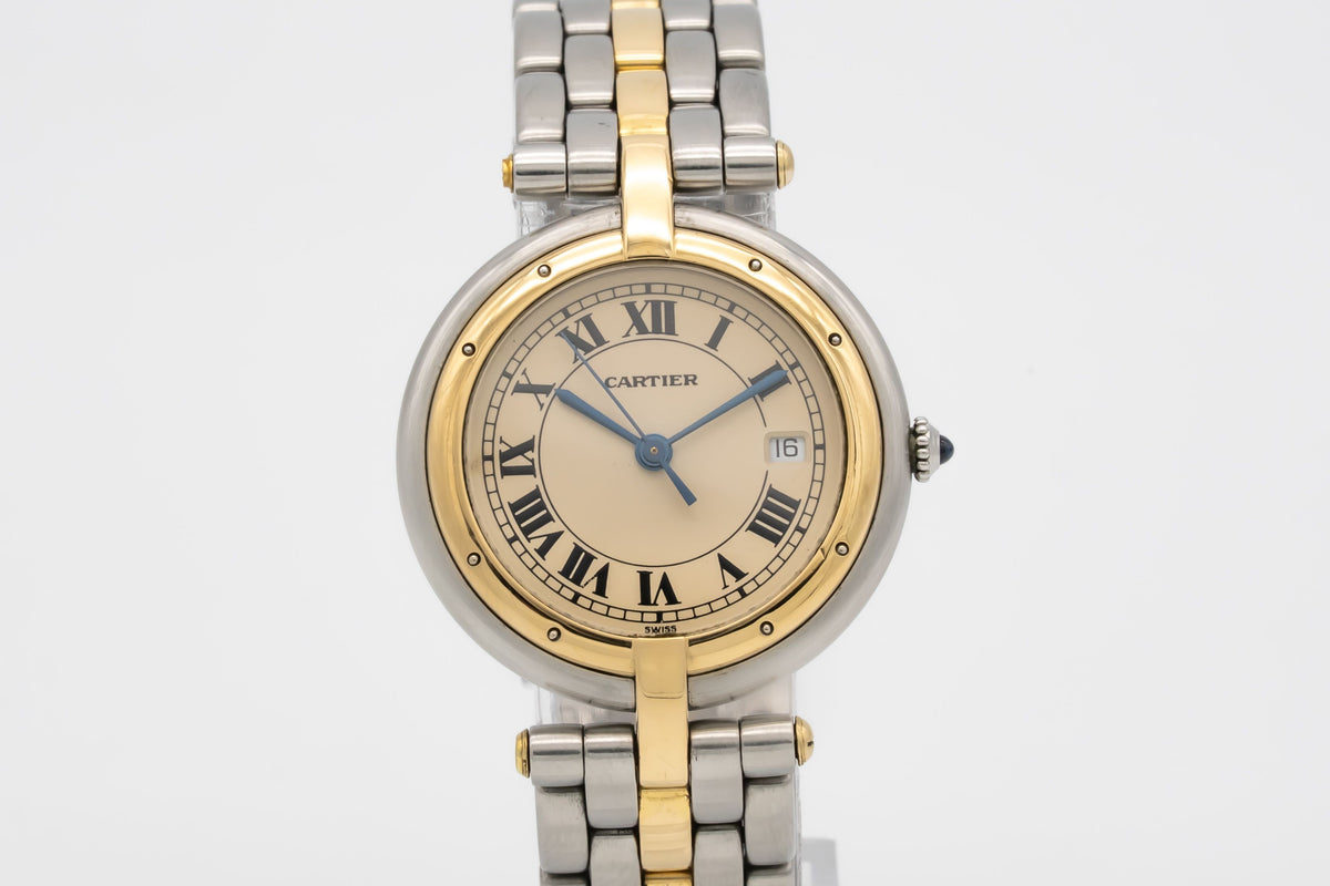 Cartier Cougar Panthere Ronde Medium 30mm 183964 Stahl Gelbgold 750