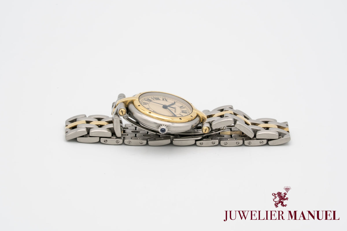 Cartier Cougar Panthere Ronde Medium 30mm 183964 Stahl Gelbgold 750