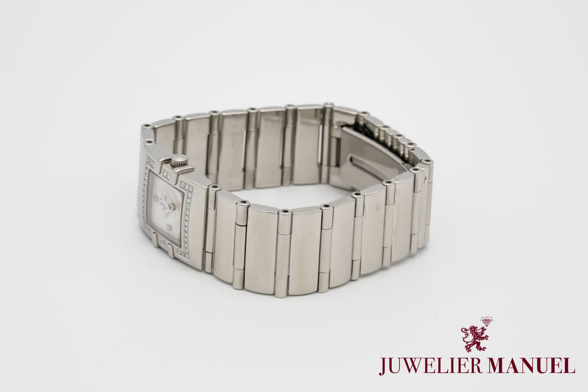 Omega Constellation Quadra 1528.76.00 Factory Diamonds MOP Stainless Steel