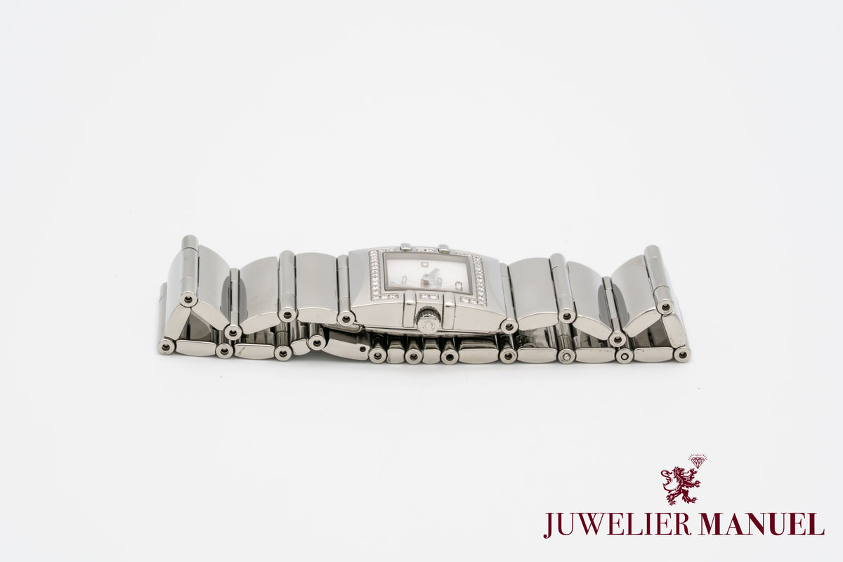 Omega Constellation Quadra 1528.76.00 Factory Diamonds MOP Stainless Steel