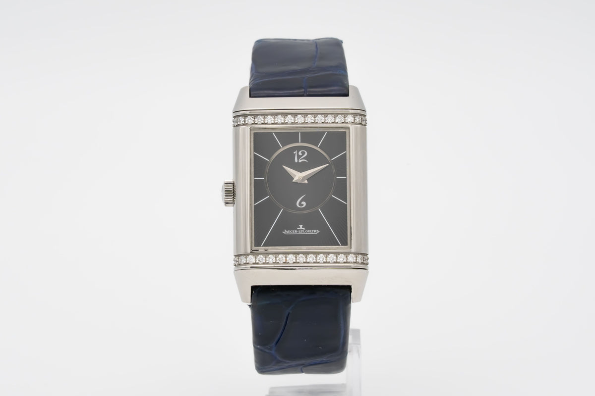 Jaeger-LeCoultre Reverso Classic Medium Duetto Q2588422 Factory Diamonds Stainless Steel Manual Winding