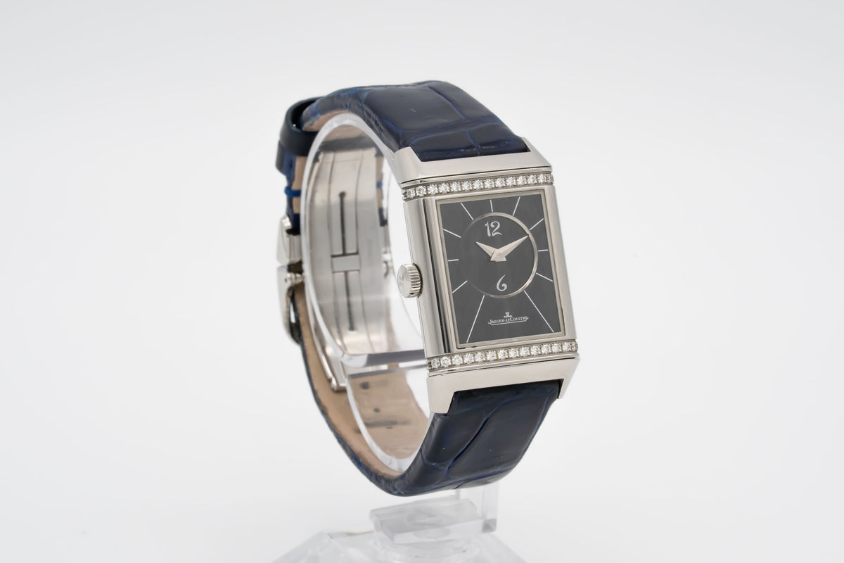 Jaeger-LeCoultre Reverso Classic Medium Duetto Q2588422 Factory Diamonds Stainless Steel Manual Winding