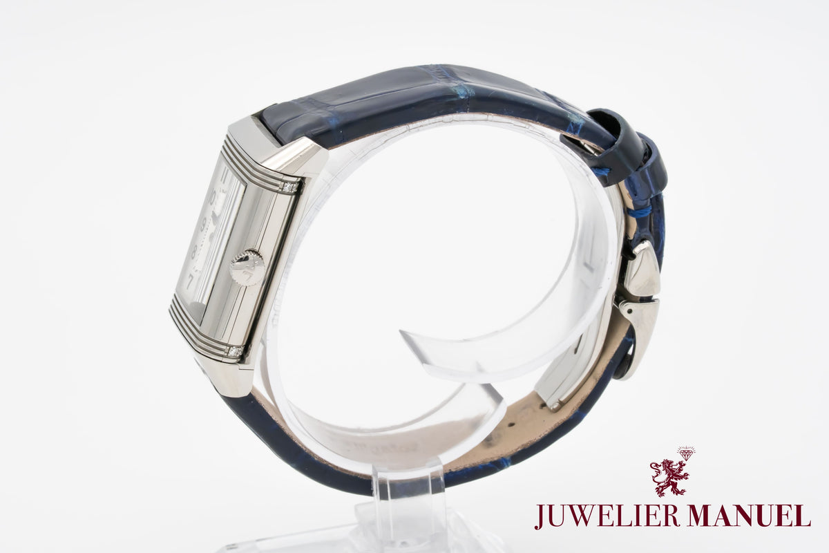Jaeger-LeCoultre Reverso Classic Medium Duetto Q2588422 Factory Diamonds Stainless Steel Manual Winding