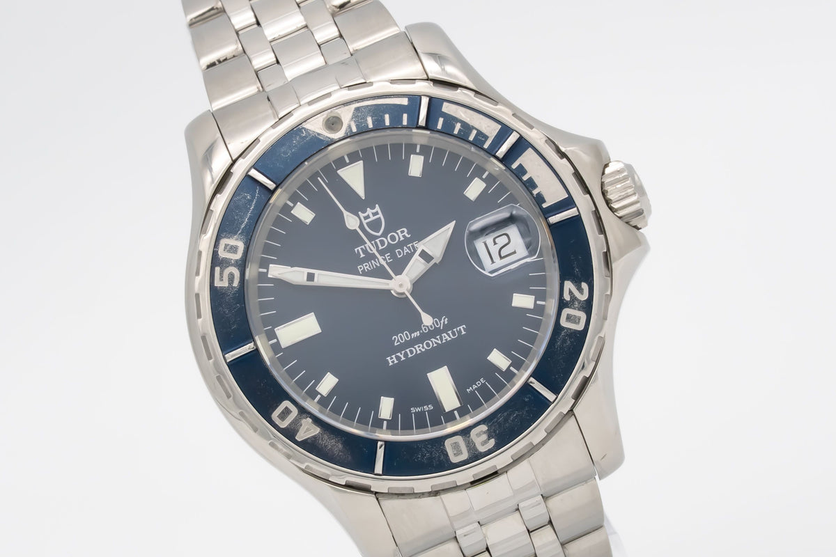 Tudor Hydronaut Prince Date Hydronaut 89190 Blue Stahl Automatik 40mm Papers