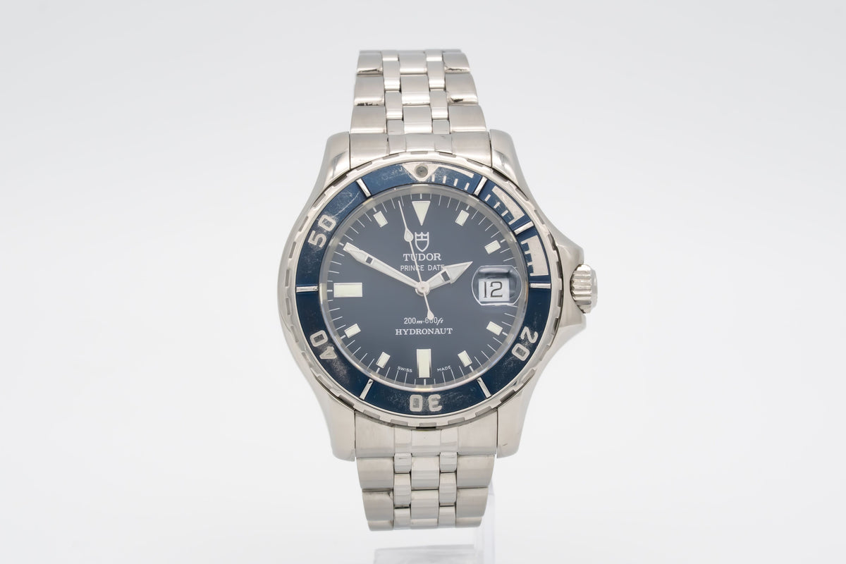 Tudor Hydronaut Prince Date Hydronaut 89190 Blue Stahl Automatik 40mm Papers