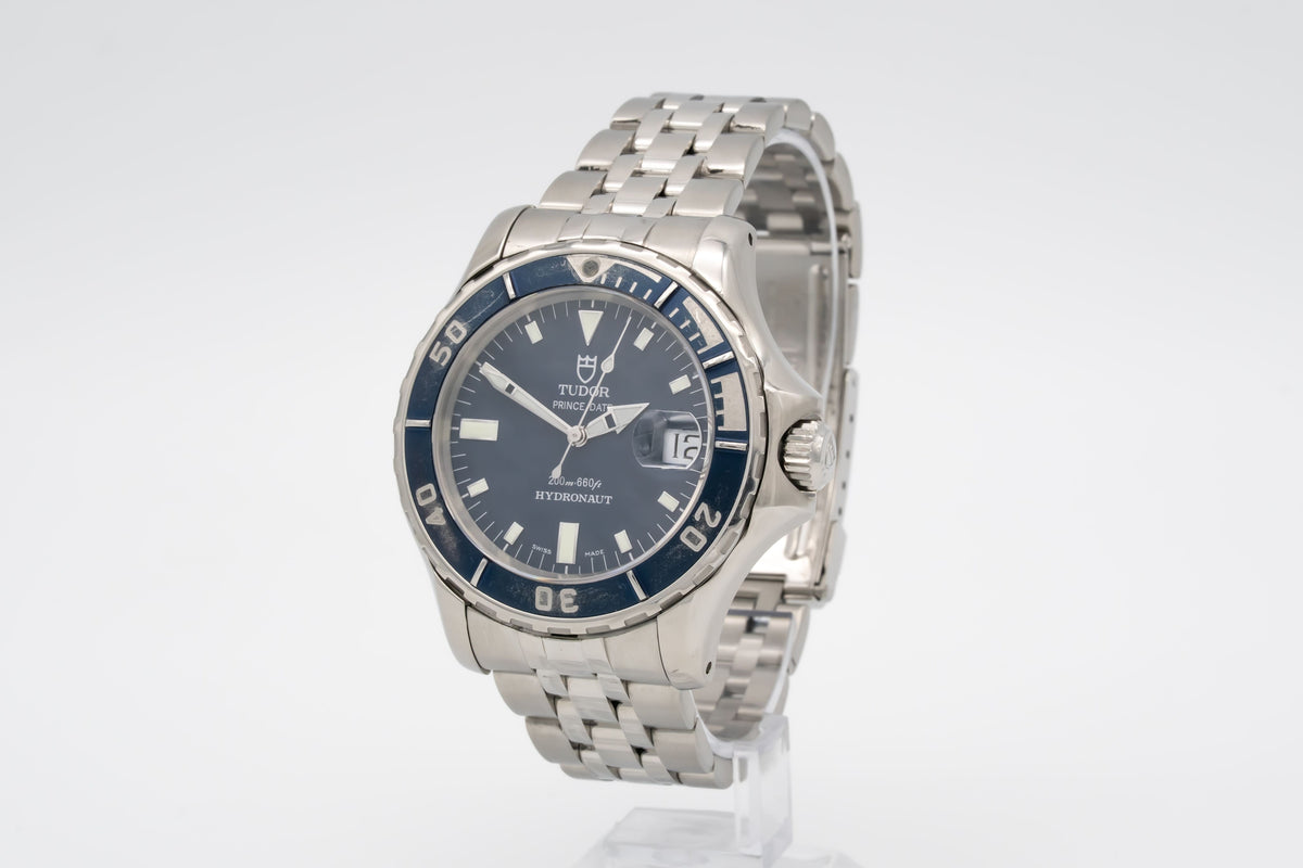 Tudor Hydronaut Prince Date Hydronaut 89190 Blue Stahl Automatik 40mm Papers