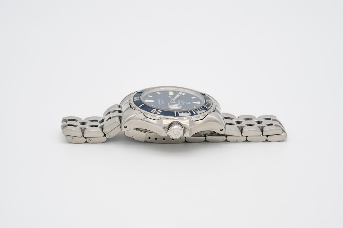 Tudor Hydronaut Prince Date Hydronaut 89190 Blue Stahl Automatik 40mm Papers