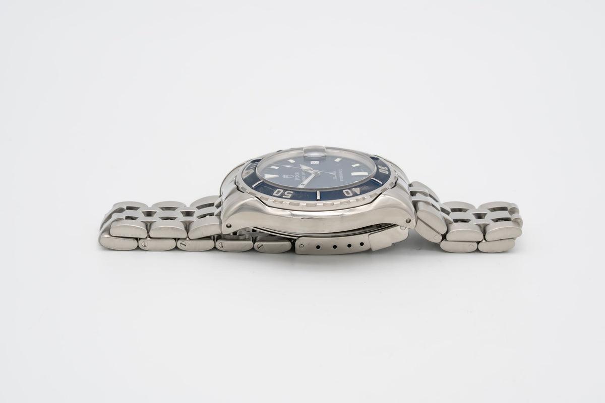 Tudor Hydronaut Prince Date Hydronaut 89190 Blue Stahl Automatik 40mm Papers