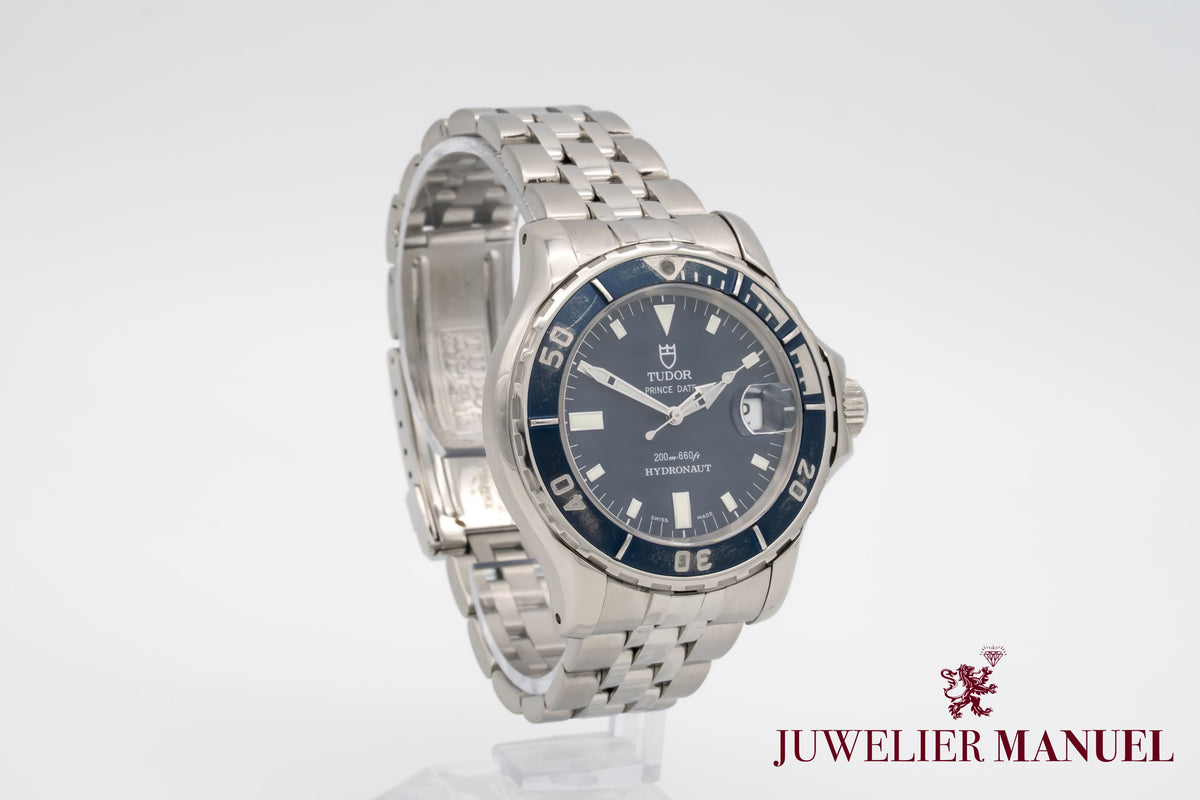 Tudor Hydronaut Prince Date Hydronaut 89190 Blue Stahl Automatik 40mm Papers
