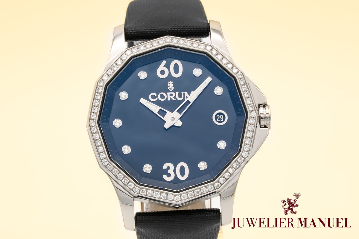 Corum Admiral's Cup Legend 38 Factory Diamonds Stahl Automatik 38mm Papers