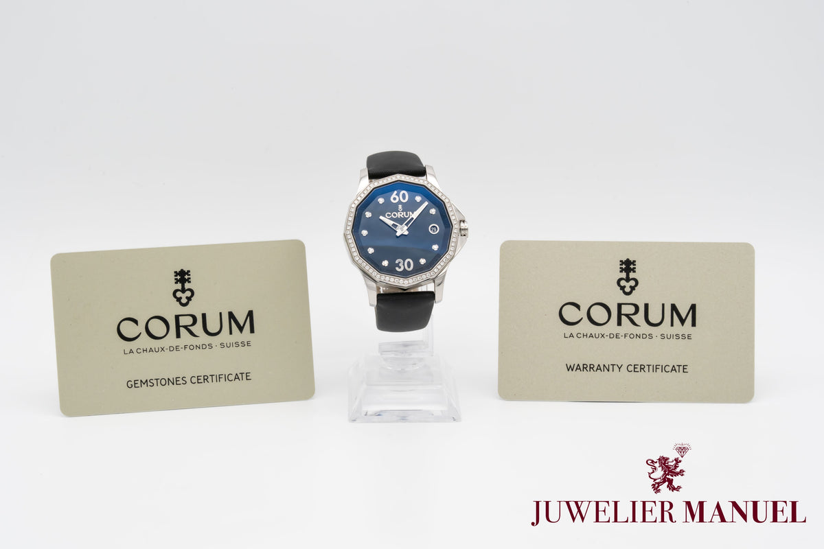 Corum Admiral's Cup Legend 38 Factory Diamonds Stahl Automatik 38mm Papers