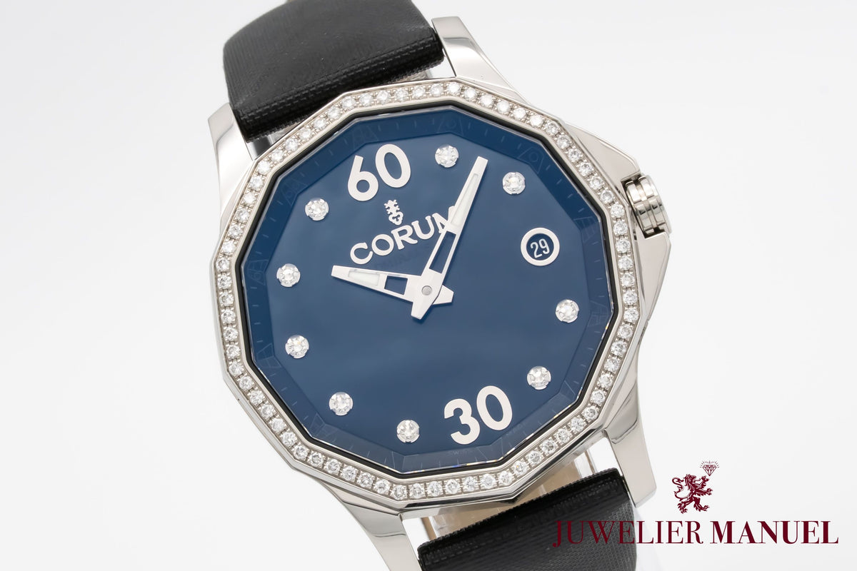Corum Admiral's Cup Legend 38 Factory Diamonds Stahl Automatik 38mm Papers