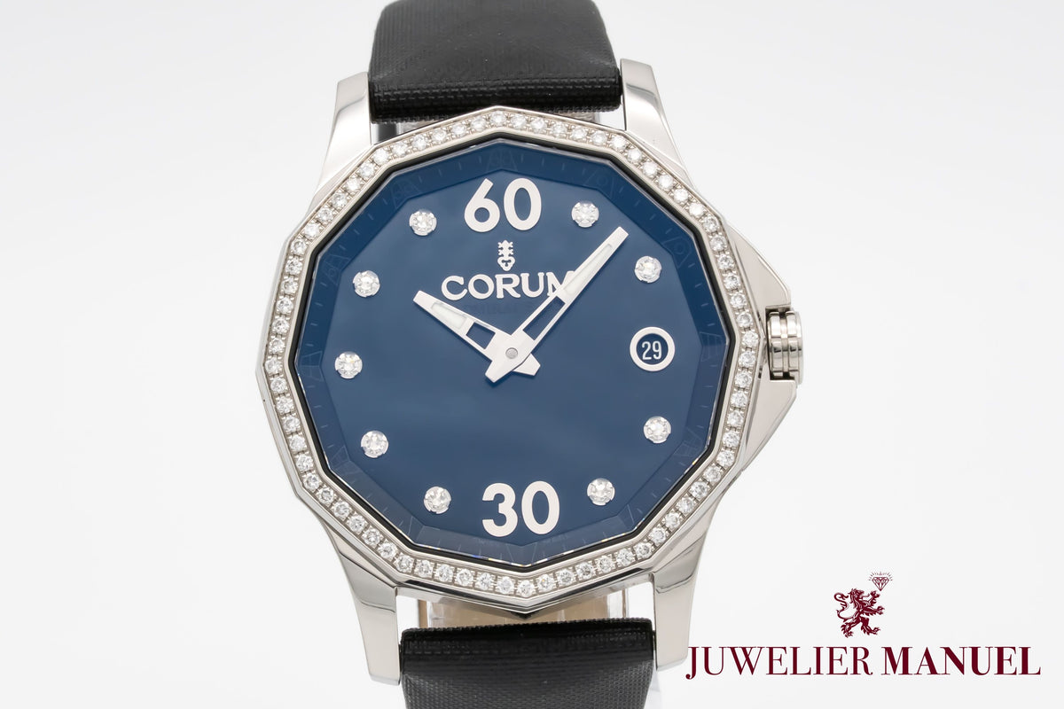 Corum Admiral's Cup Legend 38 Factory Diamonds Stahl Automatik 38mm Papers