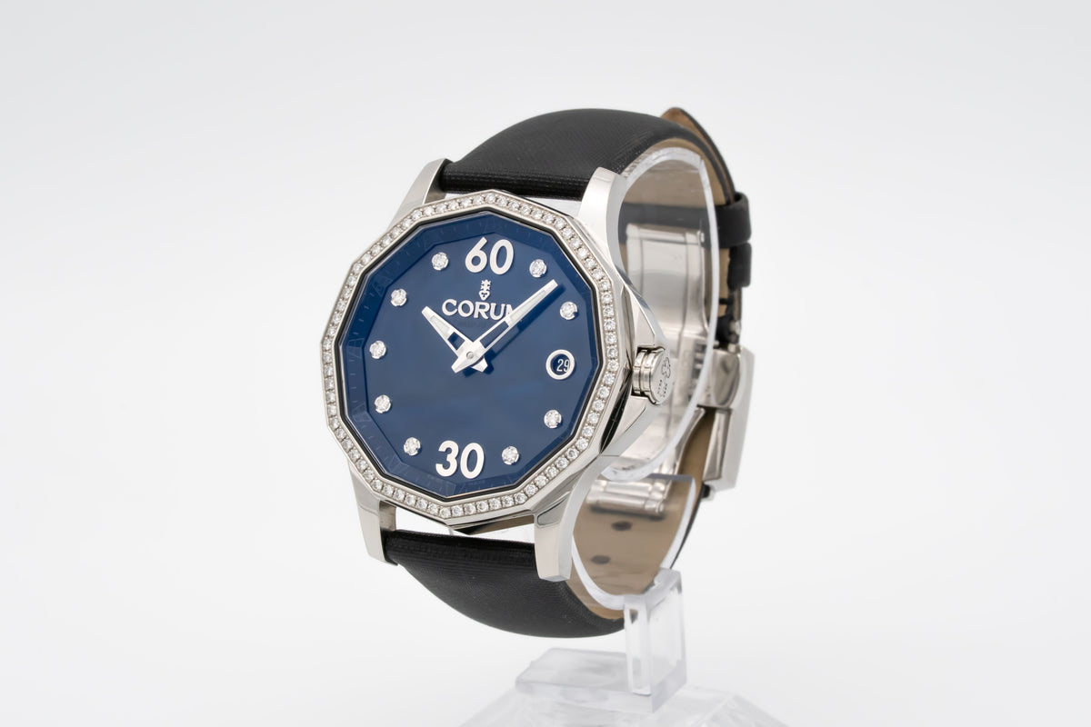 Corum Admiral's Cup Legend 38 Factory Diamonds Stahl Automatik 38mm Papers