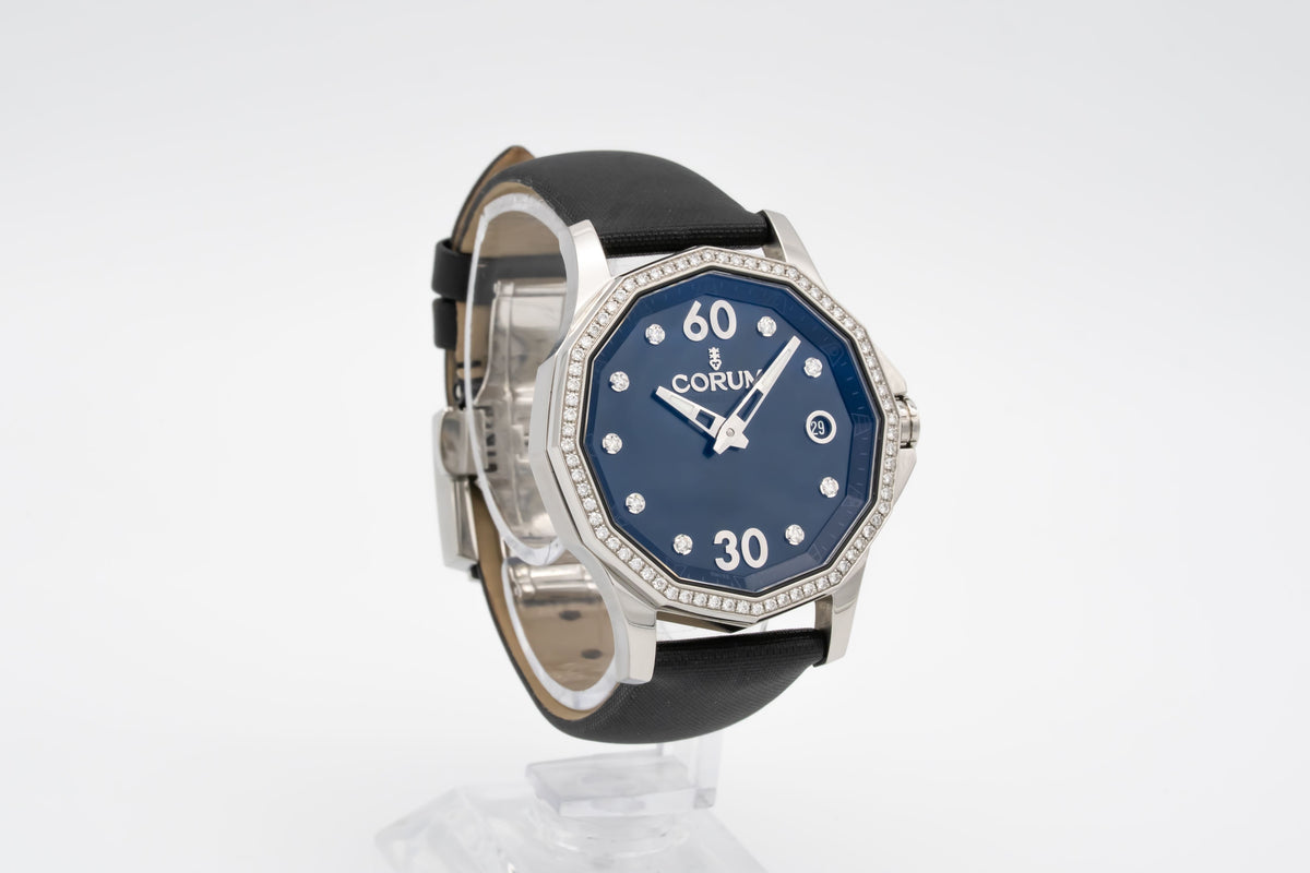 Corum Admiral's Cup Legend 38 Factory Diamonds Stahl Automatik 38mm Papers