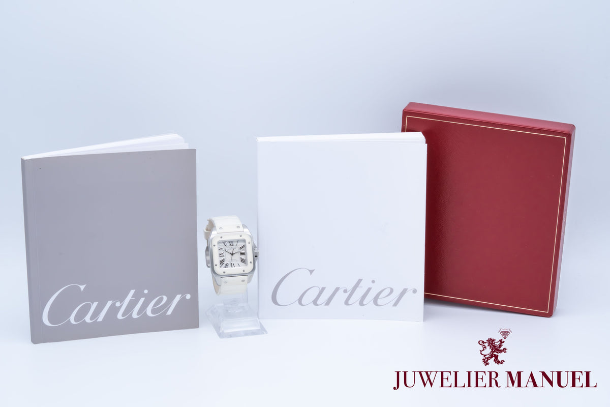 Cartier Santos 100 2878 Stahl Automatik Papers