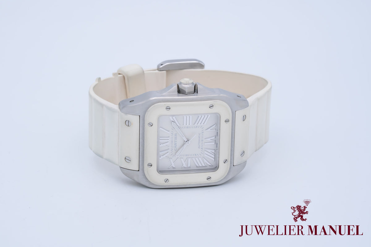 Cartier Santos 100 2878 Stahl Automatik Papers
