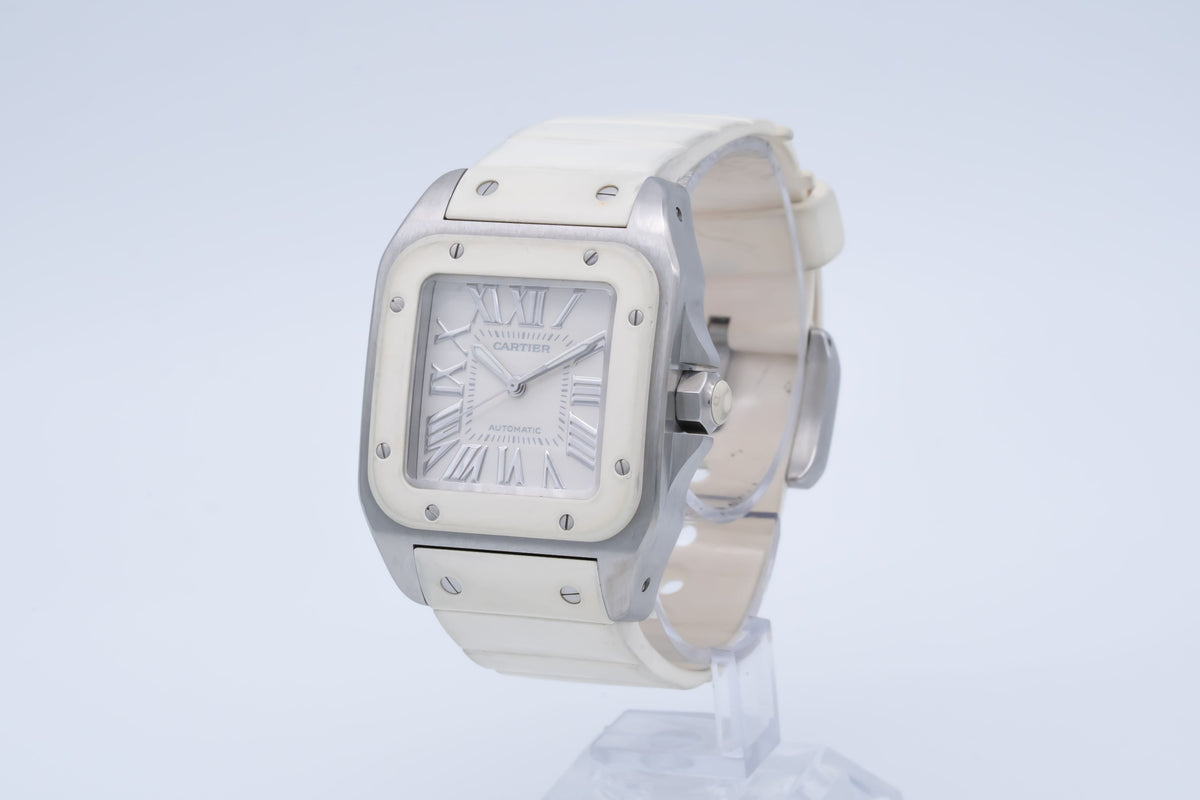 Cartier Santos 100 2878 Stahl Automatik Papers