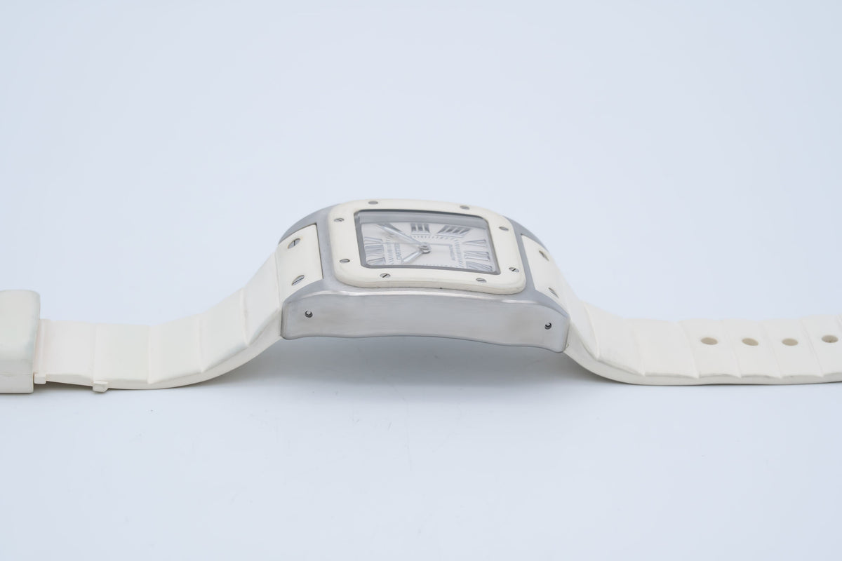 Cartier Santos 100 2878 Stahl Automatik Papers