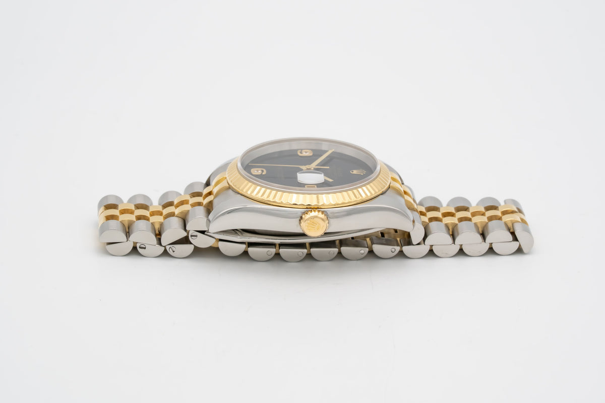 Rolex Datejust 36 116233 Very Rare Onyx Dial Stahl Gelbgold 750 Automatik 36mm