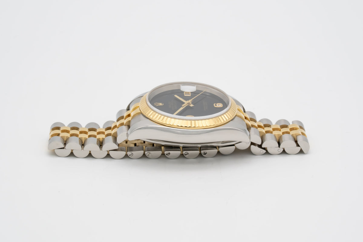 Rolex Datejust 36 116233 Very Rare Onyx Dial Stahl Gelbgold 750 Automatik 36mm
