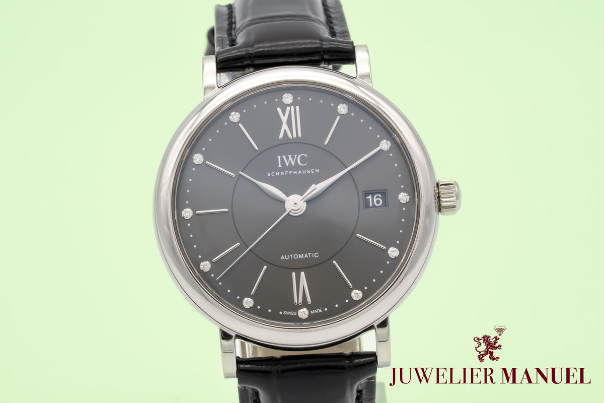 IWC Portofino Automatic IW458110 Diamond Dial Stahl Automatik 37mm