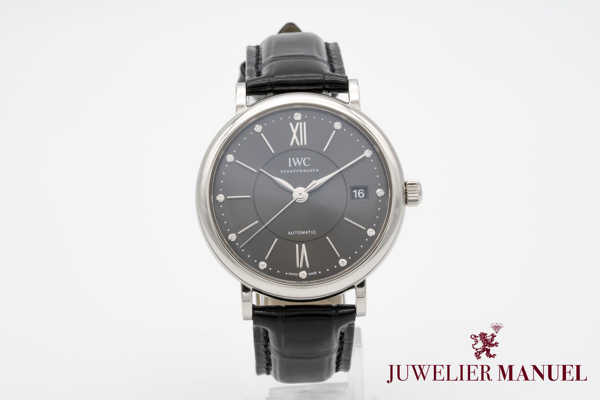 IWC Portofino Automatic IW458110 Diamond Dial Stahl Automatik 37mm
