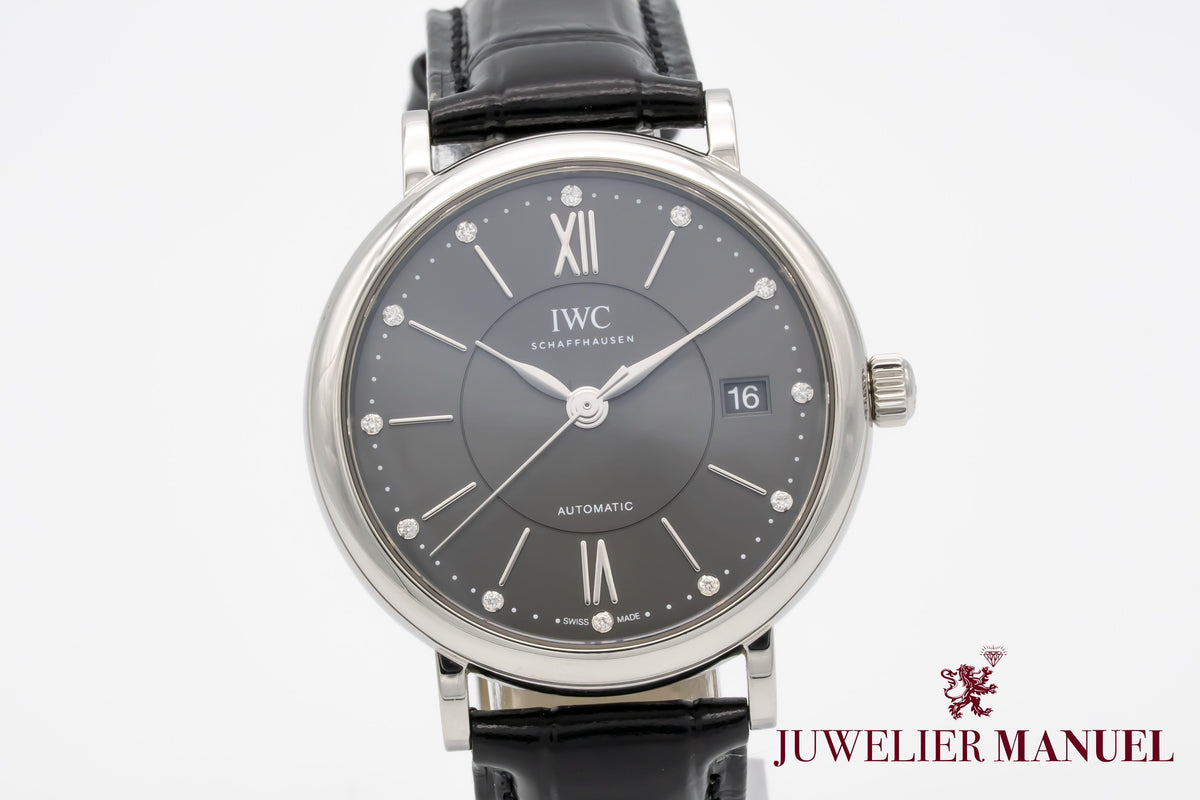 IWC Portofino Automatic IW458110 Diamond Dial Stahl Automatik 37mm