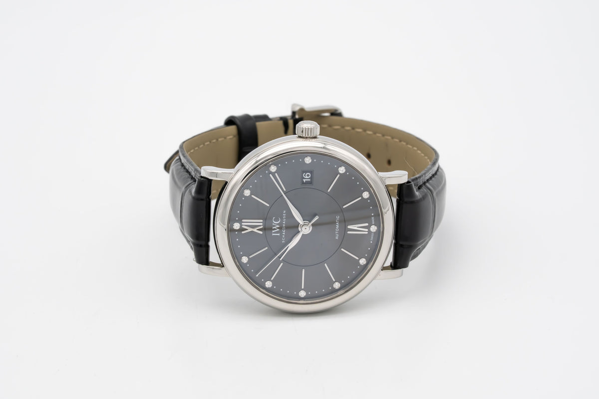 IWC Portofino Automatic IW458110 Diamond Dial Stahl Automatik 37mm