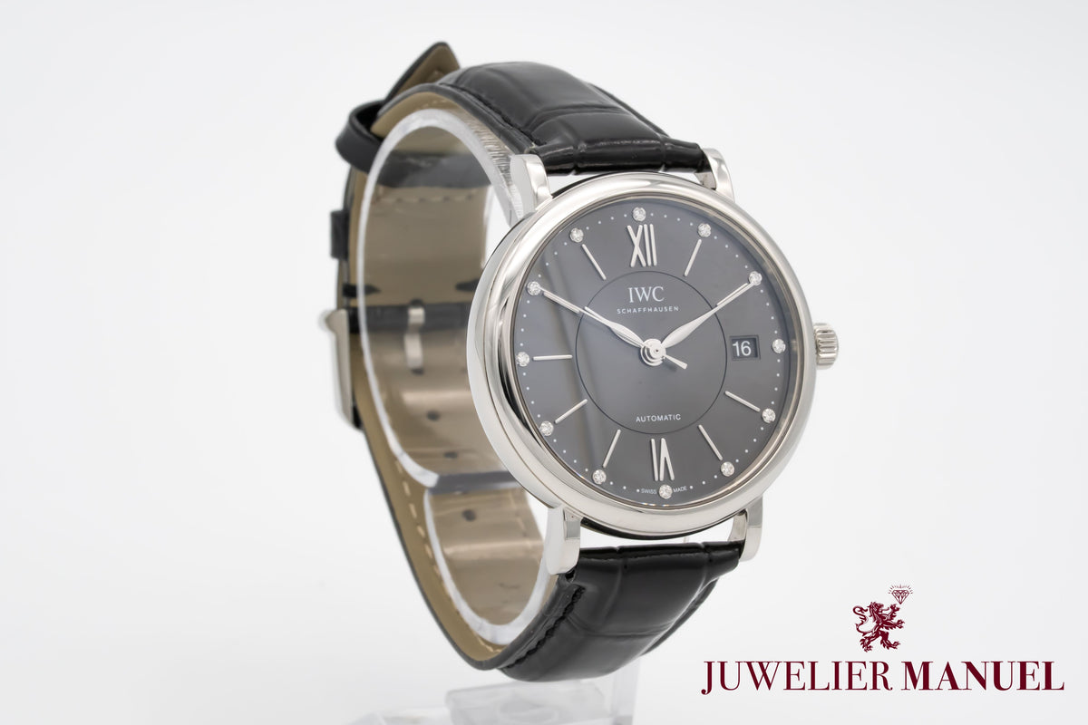 IWC Portofino Automatic IW458110 Diamond Dial Stahl Automatik 37mm