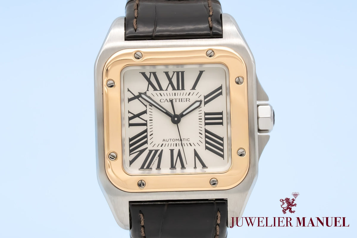 Cartier Santos 100 2878 Stahl Gelbgold 750 Automatik