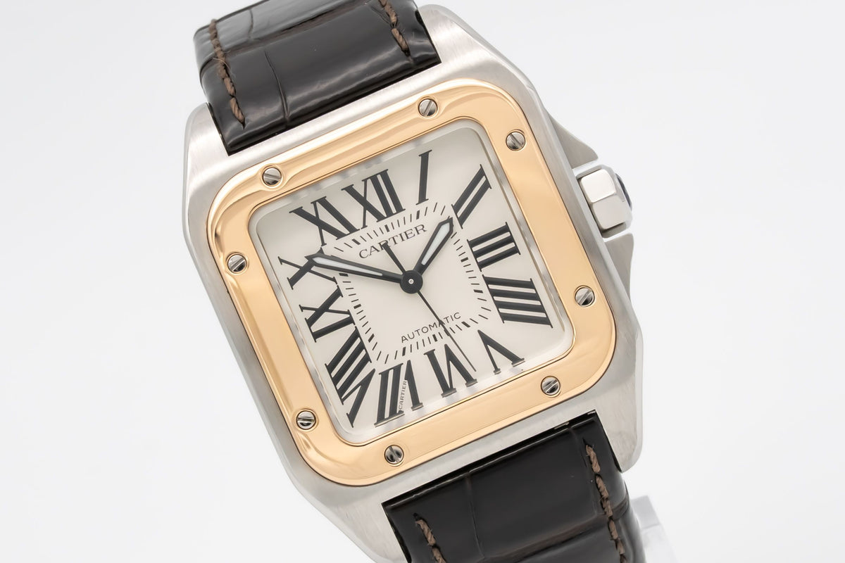 Cartier Santos 100 2878 Stahl Gelbgold 750 Automatik