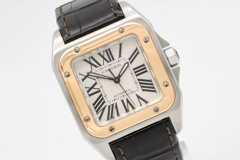 Cartier Santos 100 2878 Stahl Gelbgold 750 Automatik