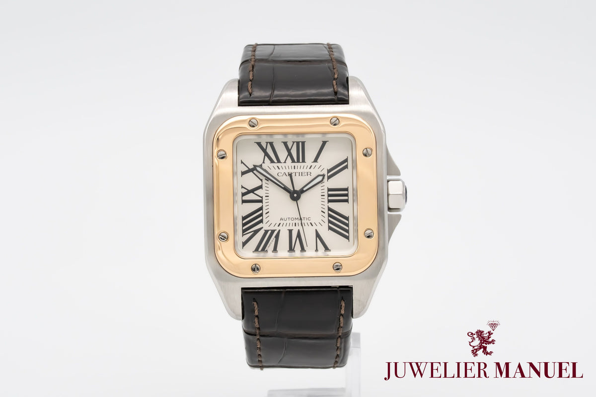 Cartier Santos 100 2878 Stahl Gelbgold 750 Automatik