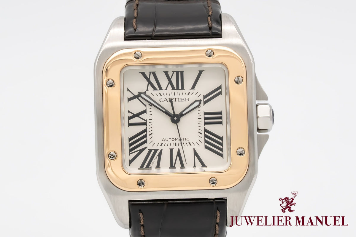 Cartier Santos 100 2878 Stahl Gelbgold 750 Automatik